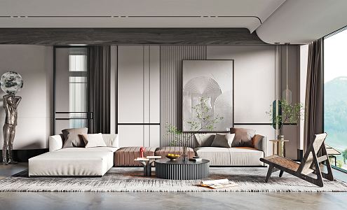 modern living room 3d model