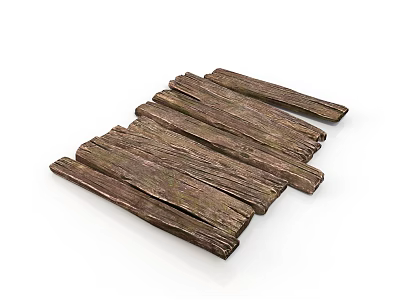 Architectural Rustic Wooden Planks For Building Exterior Wall And Roof Decoration 3d model