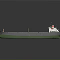 Cargo Ship As Water Transport With Open Deck And Multiple Cargo Holds 3d model