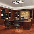 Office Reception Area With Beige Sofas Coffee Tables TV And Patterned Rug