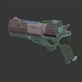 Modern Tactical Metallic Pistol With Grip Barrel And Detailed Design Features