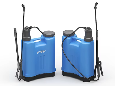 Blue Backpack Sprayers Essential Hardware Tools With Nozzle And Hose 3d model