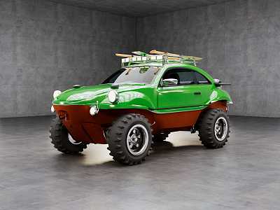 amphibious off-road vehicle 3d model