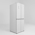 Silver Stainless Steel Double Door Refrigerator Freezer With Smart Digital Display For Modern Kitchen