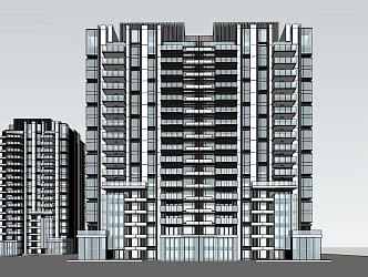 Residential Building Modern Residential Building 3d model