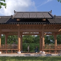 Chinese Style Pavilion Landscape Gallery 3d model