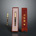 Traditional Fountain Pen With Elegant Red Gift Box And Gold Inscriptions
