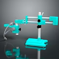 Light Blue Mechanical Game Movie Character Featuring Metal Stand Joints And Stable Base