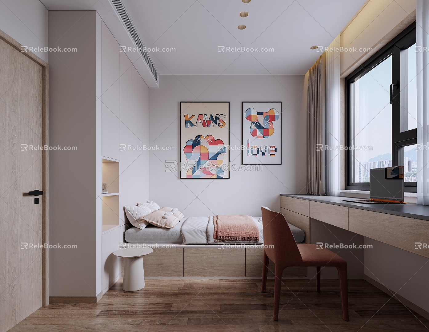 Modern Tatami Bedroom Children's Room 3d model