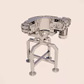 Industrial Equipment With Metal Conveyor Chain System And Cross Support Stand Structure