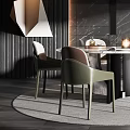 Modern Restaurant Interior With Black Wall Wooden Ceiling Round Dining Table And Snowy View