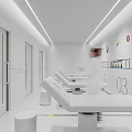 Modern Beauty Hair Salon Interior With White Counter Yellow Accents And Product Displays