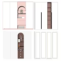 Various Modern Wardrobe Designs Featuring Sleek Doors And Multiple Storage Compartments 3d model