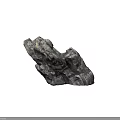 Natural Gray Stone Decorative Piece With Rough Texture And Irregular Rock Formation 3d model