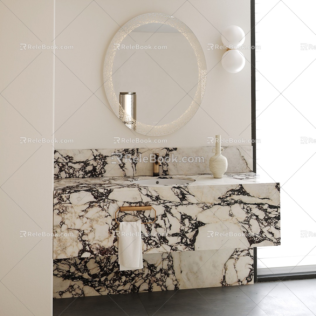 Washbasin Bathroom Washbasin Marble Washbasin Faucet Mirror Washbasin model