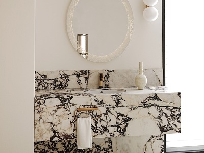 Washbasin Bathroom Washbasin Marble Washbasin Faucet Mirror Washbasin model