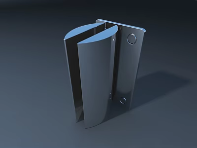 Public Facility Metal Bracket With Stainless Steel Durable Structure And Mounting Holes 3d model