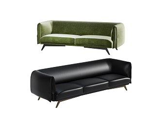 modern double sofa 3d model