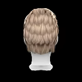 Game Movie Character 3D Head Model With Blond Hair And White Face