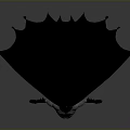Man in Batman Costume with Large Wings Standing on Gray Background