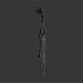 Black Mechanical Equipment Parts With Support Structures And Ladder Design