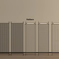 Modern Varied Mesh Design Metal Frame Room Divider With Multiple Panels For Interior 3d model