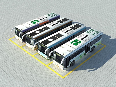 modern bus 3d model