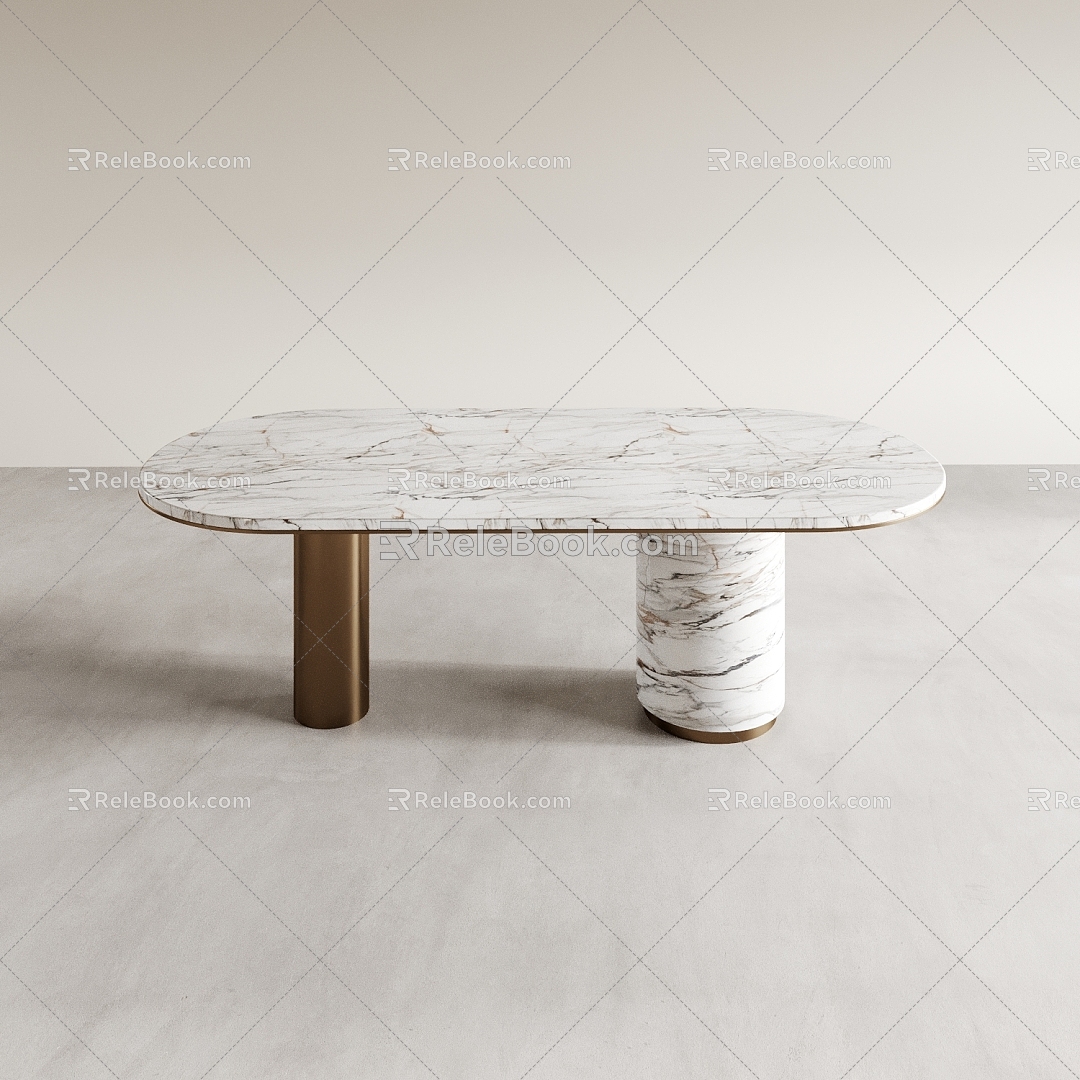 Dining Table Desk Reception Desk Wine Table Island Long Table Marble Table Tea Table 3d model