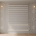 Elegant Plaster Molding Design With Intricate Patterns On Ceiling And Lighting 3d model