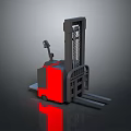 Red And Black Electric Forklift Truck With Lifting Chain And Forks For Industrial Use