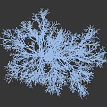 Snow Covered Arbor Tree With White Branches And Brown Trunk On Gray Background
