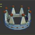 Exquisite Golden Crown Fashion Accessory Design With Shiny Red Gemstones And Decorative Details