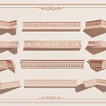 Various Decorative Gypsum Cornices with Ornate Patterns for Interior Design Projects