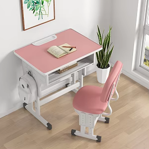 Children'study desks and chairs Children's reading desks and chairs 3d model