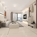 Modern Bright Minimalist Living And Dining Room Interior Design With Comfortable Cozy Home Furnishings