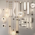 Modern Creative Wall Lights With Various Stylish Designs For Indoor Decoration 3d model