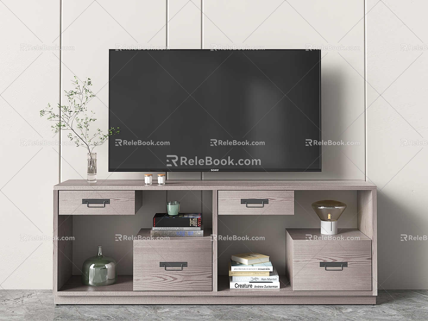 Modern TV Cabinet Wooden TV Cabinet 3d model