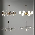Various Modern Chandelier Styles With Metal Structures And Glass Accents For Interior Design