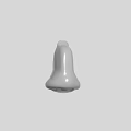Game Movie Character Prop White Bell 3D Model Shiny Smooth Surface