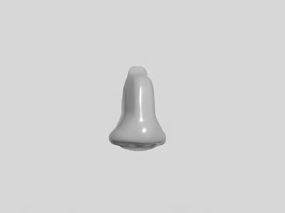 Game Movie Character Prop White Bell 3D Model Shiny Smooth Surface 3d model
