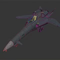 Futuristic Teal Aircraft Model Featuring Detailed Surface Cockpit Wings And Engines