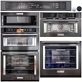Modern Kitchen Microwaves And Ovens Stainless Steel Appliances With Interior Exterior Views