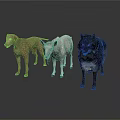 Realistic Animal Sculptures Featuring Dog Sheep And Wolf Carved Figurines