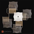 Contemporary Ceiling Light With Geometric Glass Panels And Metal Frame Design
