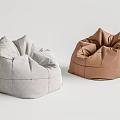 Stylish Bean Bag Chairs in Gray and Brown for Home Interior