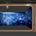 DP Device With Futuristic Digital Display And Advanced Control Panel Featuring Blue Lighting