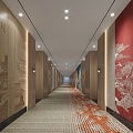 New Chinese Hotel Room Aisle 3d model