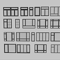 Modern windows combination windows glass windows floor-to-ceiling windows balcony windows bay windows bedroom windows sliding windows casement windows doors and windows 3d model