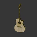 High Quality Elegant Wooden Acoustic Guitar With Natural Wood Grain And Modern Design
