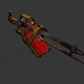 Industrial Metal Tool With Yellow Red Parts And Roller Wheel Structure